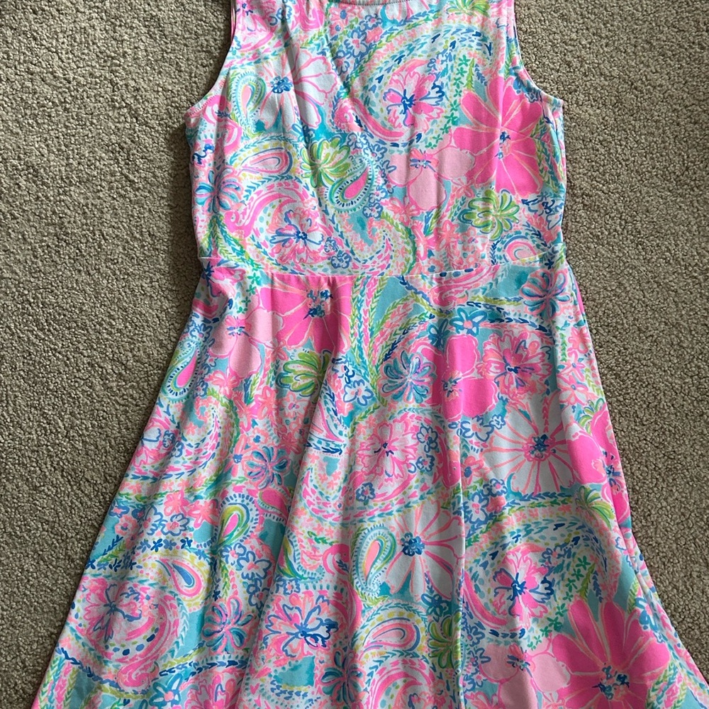 Lilly Pulitzer Pink and Blue Paisley Kids Dress